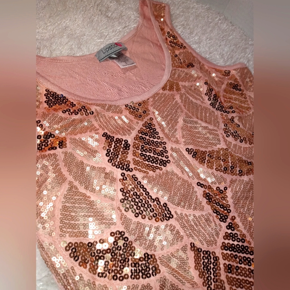 Sequin Top Sequin detail tank. Womens sizeL
